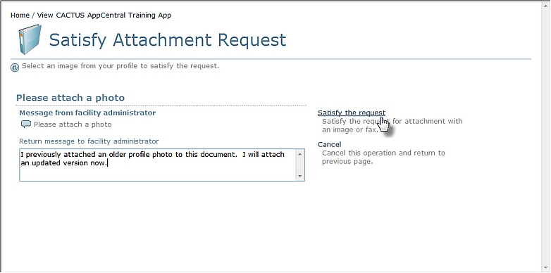 Figure 24 Satify Attachment Request